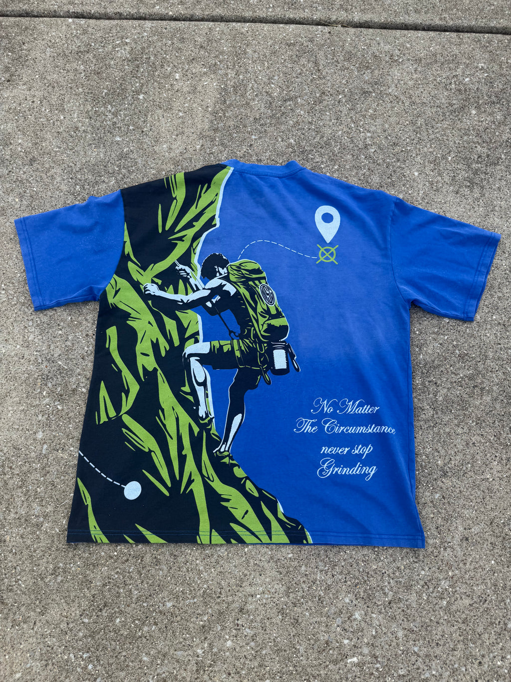 NSG “No Matter The Circumstance” Blue/Green Oversized Tee