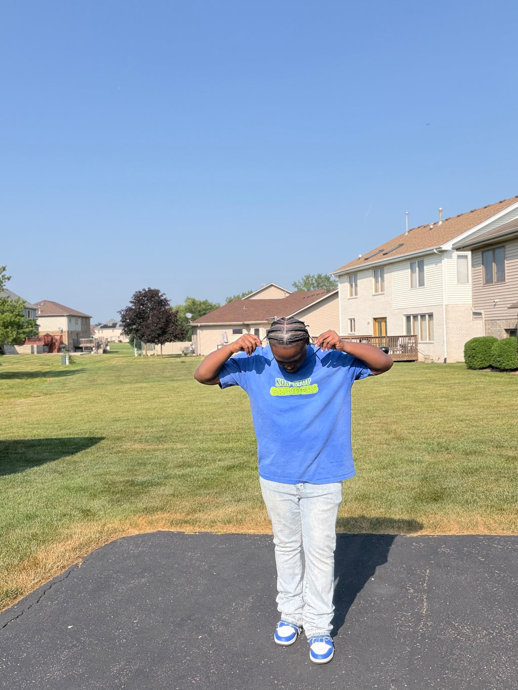 NSG “No Matter The Circumstance” Blue/Green Oversized Tee