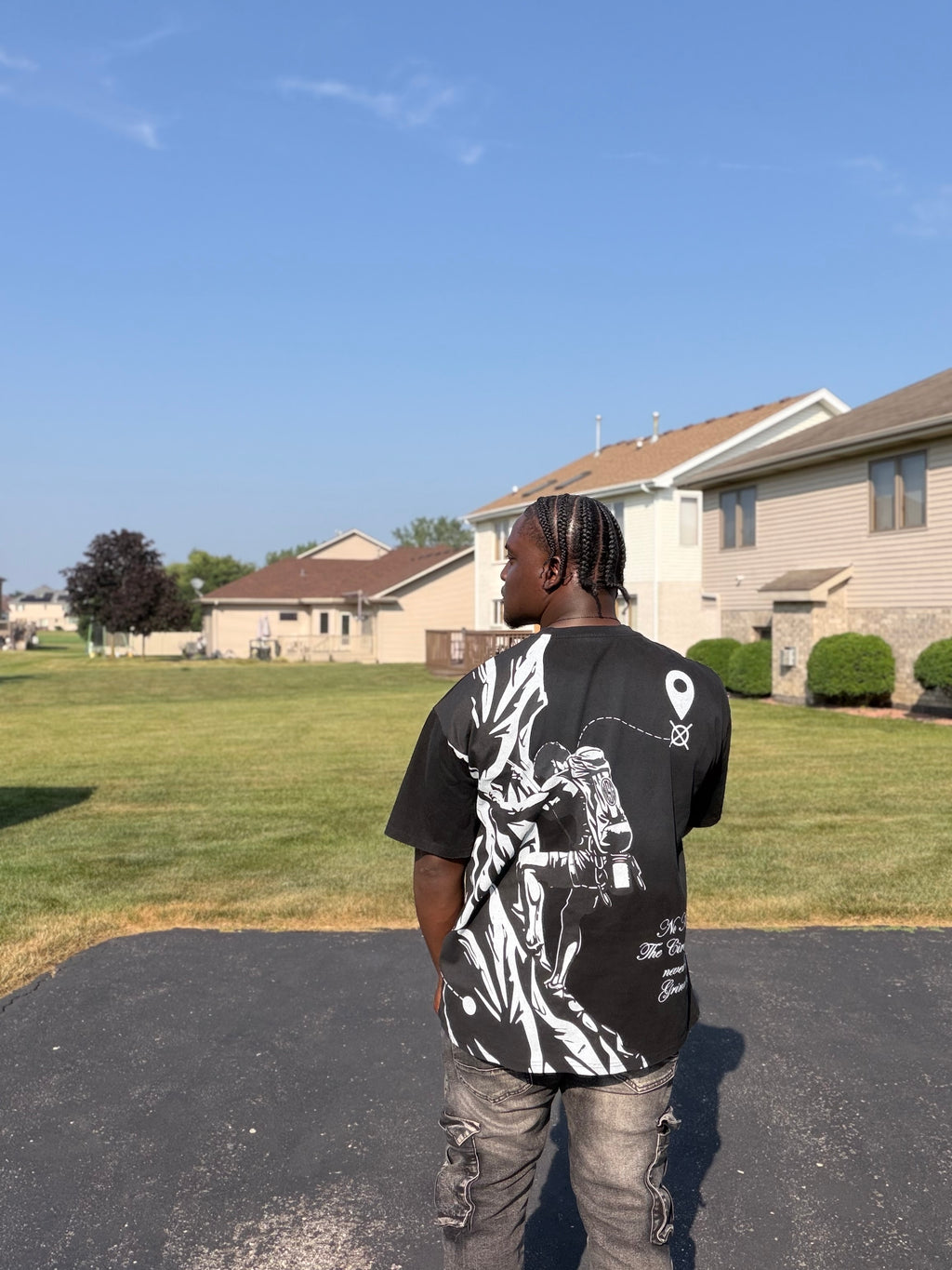 NSG “No Matter The Circumstance” Black/White Oversized Tee
